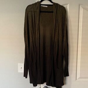 Maurices Olive ombré hoodie Cardigan